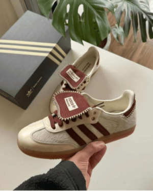 First Copy Adidas Samba Wales Bonner Maroon Shoes (2)