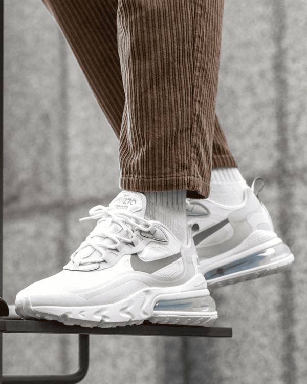 First Copy Nike Air Max 270 React Triple White Shoes (2)