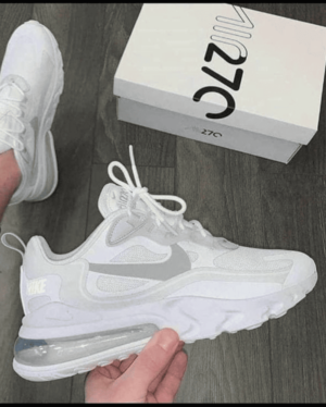 First Copy Nike Air Max 270 React Triple White Shoes (2)