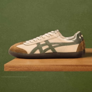 Top Quality Onitsuka Tiger Tokuten Beige Green Sneakers - First Copy