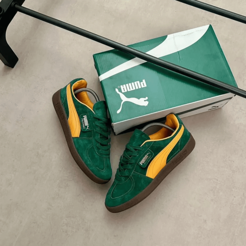 Puma Palermo - Green Mustard Yellow First Copy