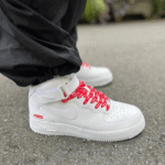 Nike Air Force 1 Mid Supreme White First Copy Replica Shoes