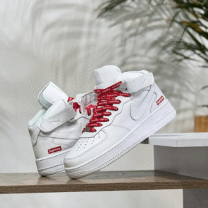 Nike Air Force 1 Mid Supreme White First Copy Replica Shoes