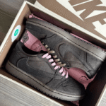 Nike Air Jordan 1 Low X Travis Scott Velvet Brown First Copy Replica Shoes