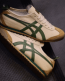Onitsuka Tiger Mexico 66 Beige Grass Green Shoes - First Copy