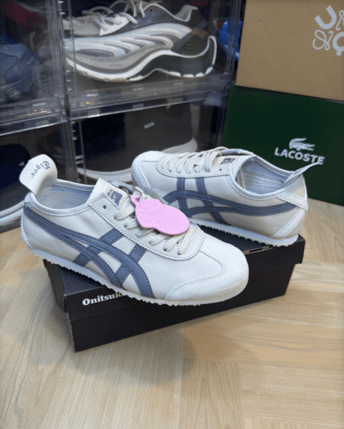 Onitsuka Tiger Grey Leather for Men & Women - First Copy