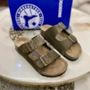 Shop Men's Olive Birkenstock Arizona First Copy Sandals