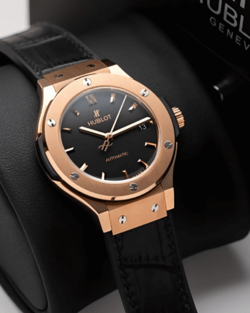 Hublot Classic Fusion King Gold Watch For Men - First Copy Replica Watch