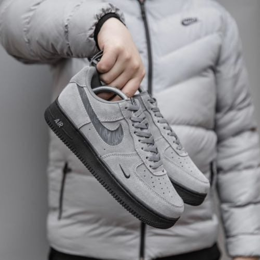 Nike Airforce 1 07 LV8 SE Reflective Swoosh Cool Grey 7A Shoes 1 Nike Airforce 1 07 LV8 SE Reflective Swoosh Cool Grey 7A Shoes - First Copy
