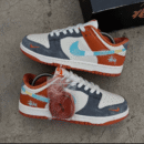 Nike SB Dunk Low C Stussy Grey Orange Sneakers Shoes - 7A First Copy