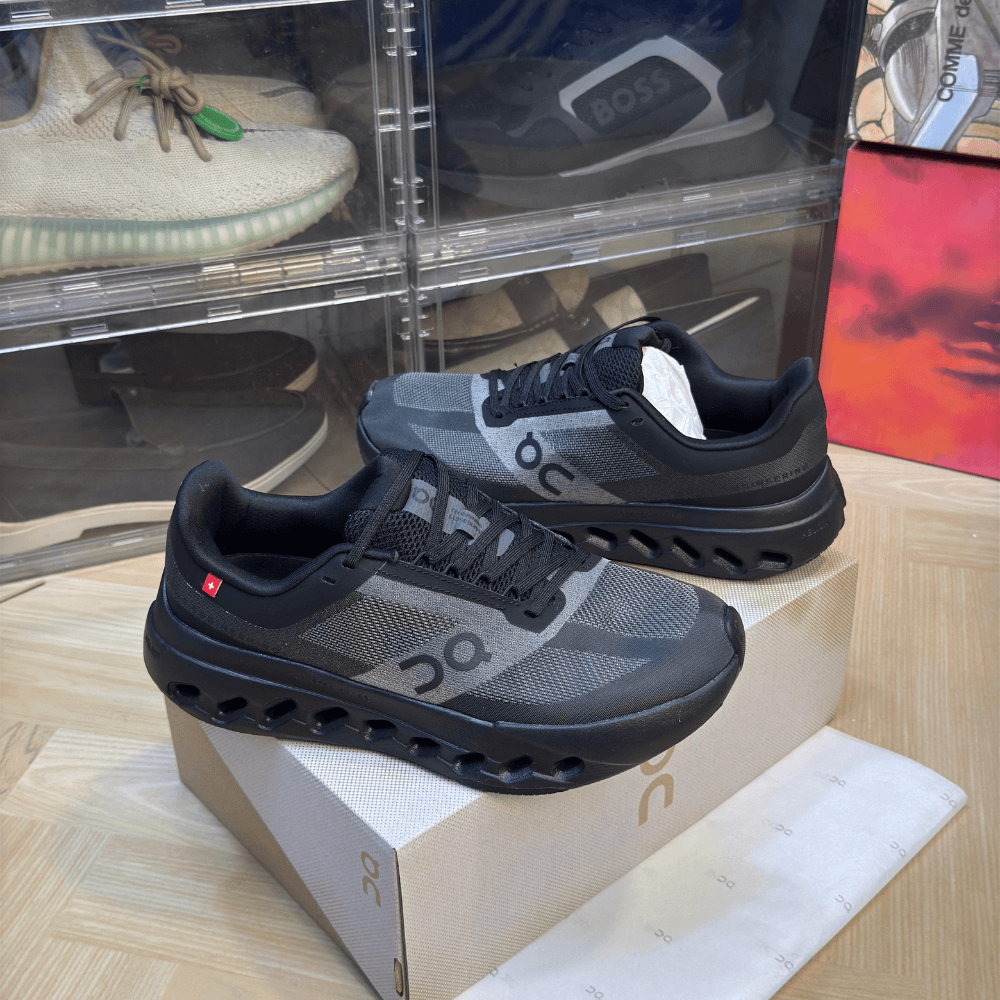 On Cloud Surfer Black Eclipse Shoes 1 On Cloud Surfer Black Eclipse Shoes - First Copy