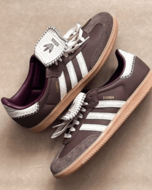 Women Adidas Samba Earth White Choclate - First Copy Replica Shoes