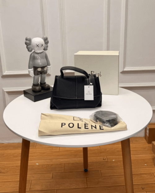 Polene Mokki Top Handle Bag Black - First Copy