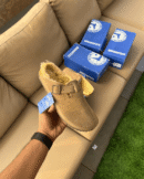 Boston Suede Shearling Birkenstock Clogs Sandals - First Copy