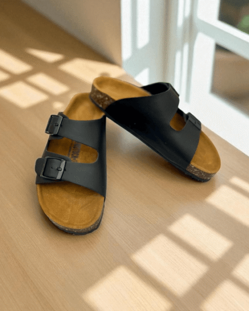 Comfortable Birkenstock Arizona Black Sandals - First Copy