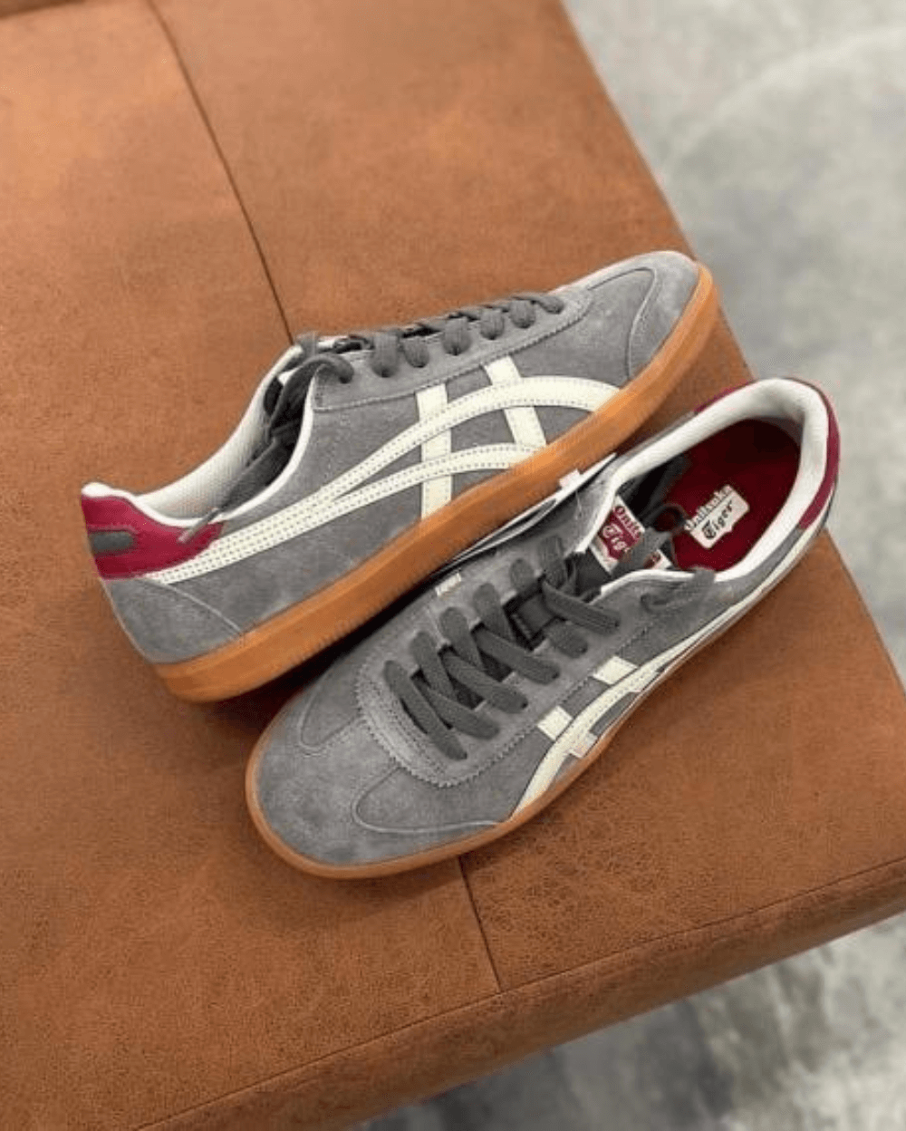 Tokuten Grey White Onitsuka Tiger Sneakers 1 Shop Tokuten Grey White Onitsuka Tiger First Copy Sneakers