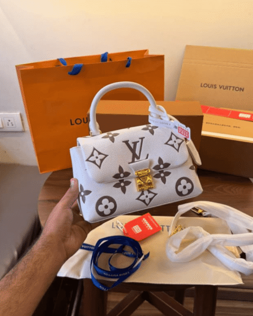 Louis Vuitton Madeleine MM Bicolor Handbag - First Copy