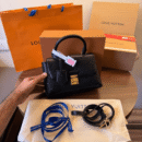 Louis Vuitton Madeleine MM Bicolor Handbag Black - First Copy