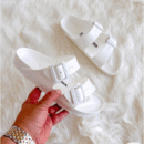 White Birkenstock Arizona Eva Sandals - First Copy