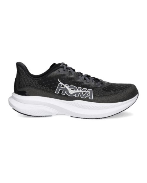 Shop Mach 6 Black White Hoka Running Shoes - First Copy