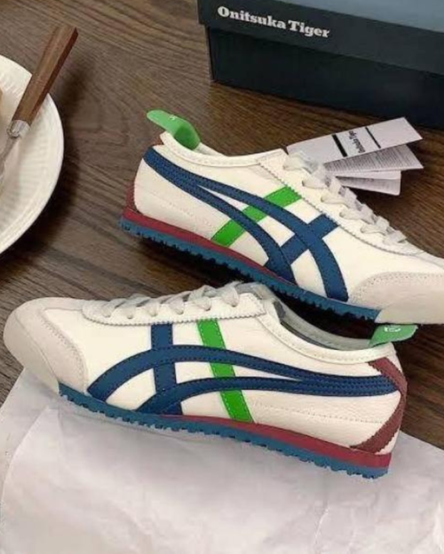 Shop Men And Women Mexico 66 Blue Green White Tiger Sneakers