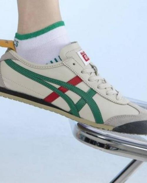 Men And Women Mexico 66 Green Red Tiger Sneakers - First Copy