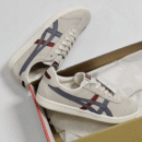 Shop Totuken Grey Red Onitsuka Tiger Sneakers - First Copy