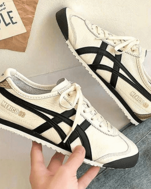 Shop Onitsuka Tiger Mexico 66 Cream Black Gold - First Copy